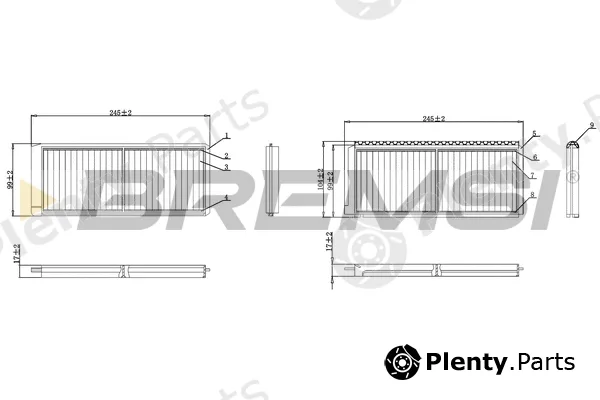 Bremsi FC0913 — Filter, cabin air