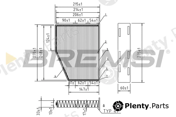 Bremsi FC0190 — Filter, cabin air
