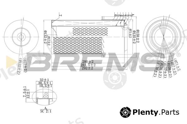 Bremsi FA1669 — Air Filter