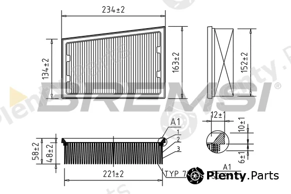 Bremsi FA0535 — Air Filter