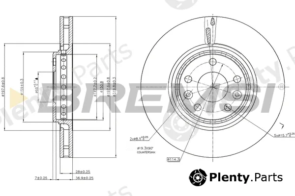 Bremsi CD7727V — Brake Disc