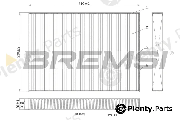 Bremsi FC0410 — Filter, cabin air