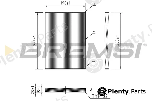 Bremsi FC0076 — Filter, cabin air