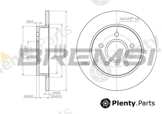 Bremsi CD7226S — Brake Disc