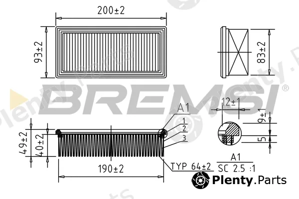 Bremsi FA1594 — Air Filter