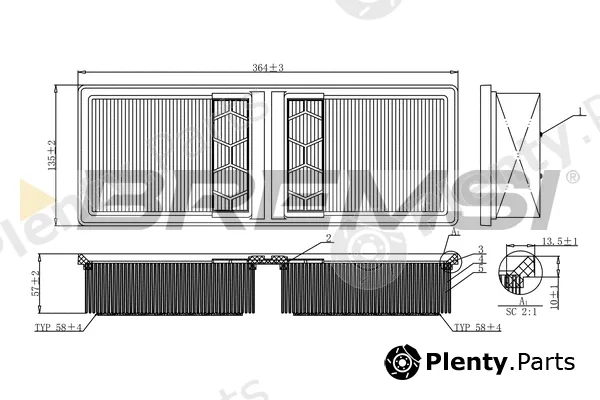 Bremsi FA0554 — Air Filter