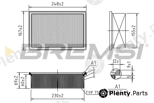 Bremsi FA1349 — Air Filter