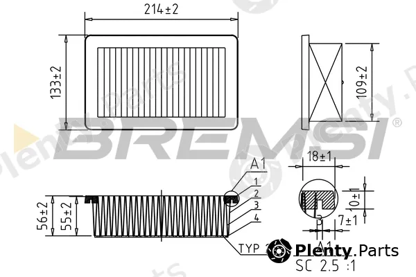 Bremsi FA0558 — Air Filter