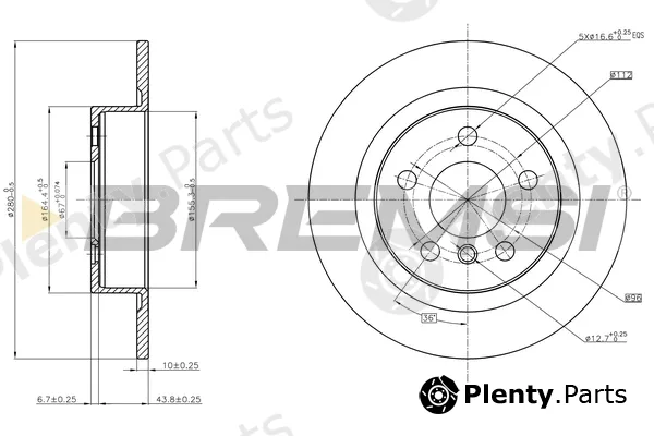 Bremsi CD8612S — Brake Disc