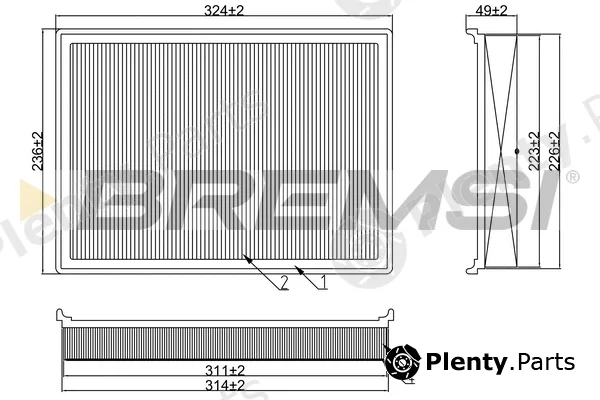 Bremsi FA1343 — Air Filter