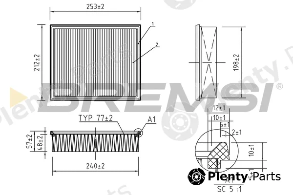Bremsi FA0628 — Air Filter