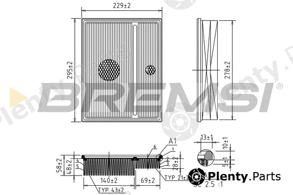 Bremsi FA1368 — Air Filter