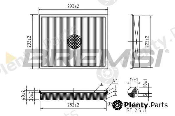 Bremsi FA0616 — Air Filter