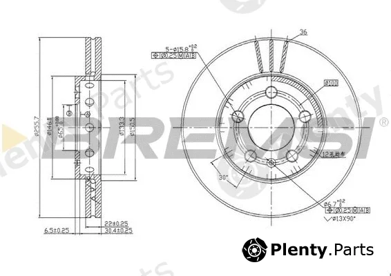 Bremsi CD6927V — Brake Disc