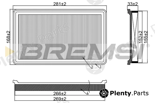 Bremsi FA1679 — Air Filter