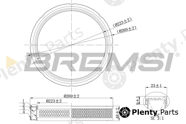 Bremsi FA2081 — Air Filter