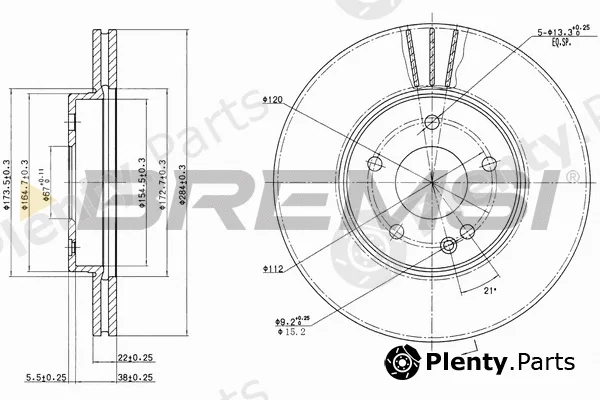 Bremsi CD6588V — Brake Disc