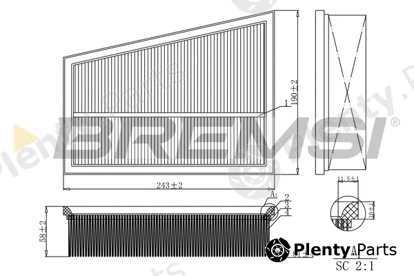 Bremsi FA0580 — Air Filter