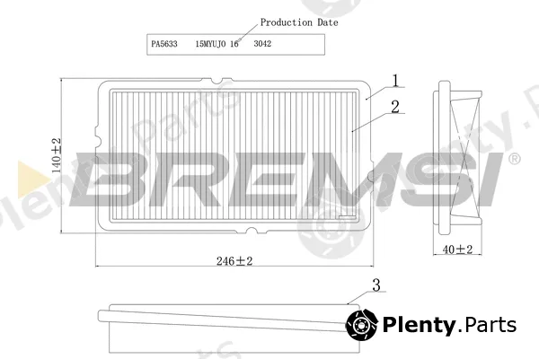 Bremsi FA2023 — Air Filter