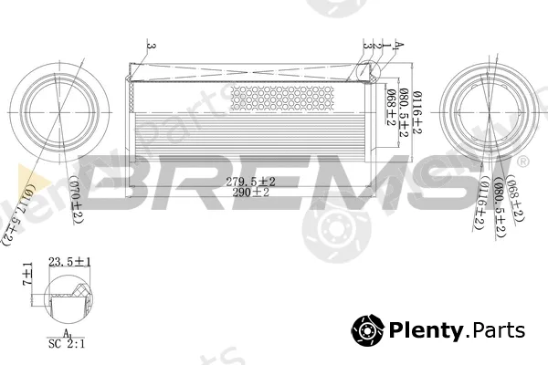 Bremsi FA2114 — Air Filter