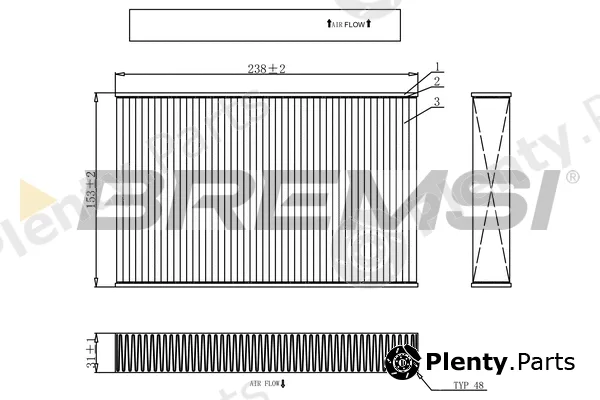 Bremsi FC0885 — Filter, cabin air