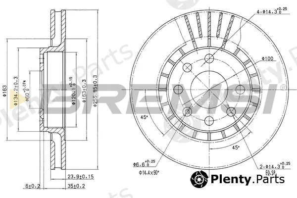 Bremsi CD6206V — Brake Disc