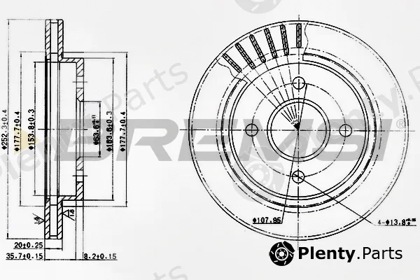 Bremsi CD6479V — Brake Disc