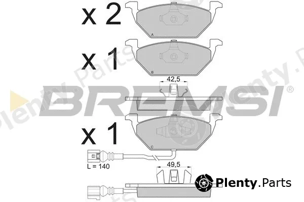 Bremsi BP2848 — Brake Pad Set, disc brake