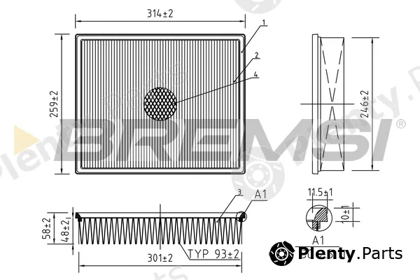 Bremsi FA1592 — Air Filter