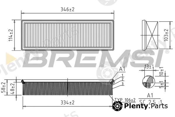 Bremsi FA2119 — Air Filter