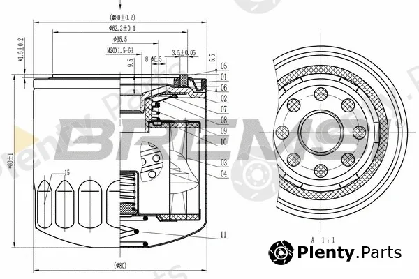 Bremsi FL1818 — Oil Filter