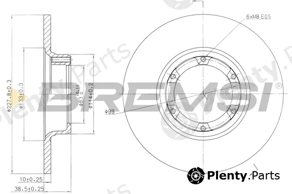 Bremsi CD6016S — Brake Disc