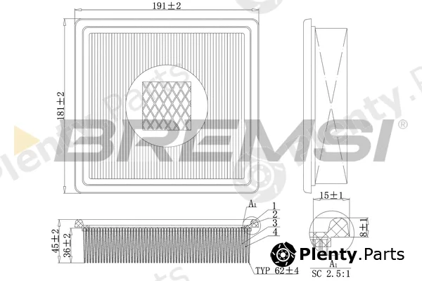 Bremsi FA1139 — Air Filter