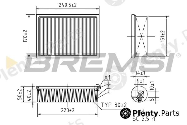 Bremsi FA0599 — Air Filter