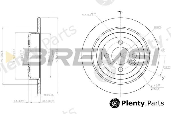 Bremsi CD8124S — Brake Disc