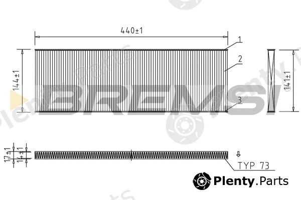 Bremsi FC0967 — Filter, cabin air
