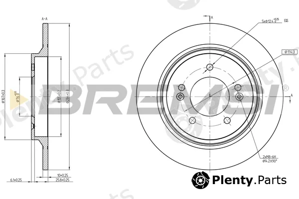 Bremsi CD8604S — Brake Disc