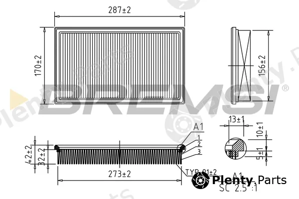 Bremsi FA1646 — Air Filter