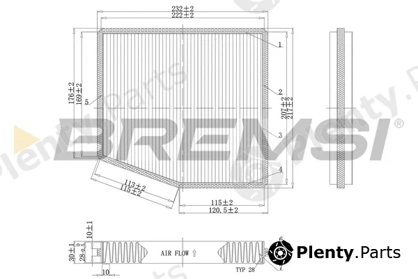 Bremsi FC0187C — Filter, cabin air
