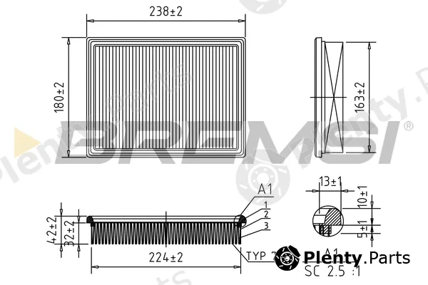 Bremsi FA2006 — Air Filter