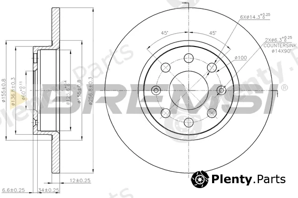 Bremsi CD7784S — Brake Disc