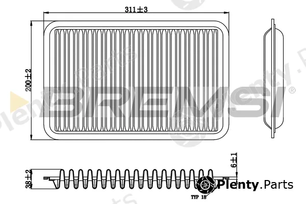 Bremsi FA1393 — Air Filter