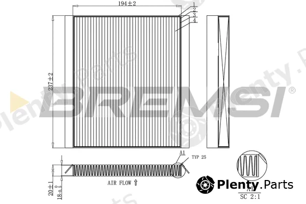 Bremsi FC0453C — Filter, cabin air