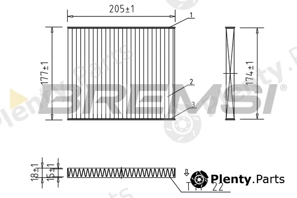 Bremsi FC0162C — Filter, cabin air