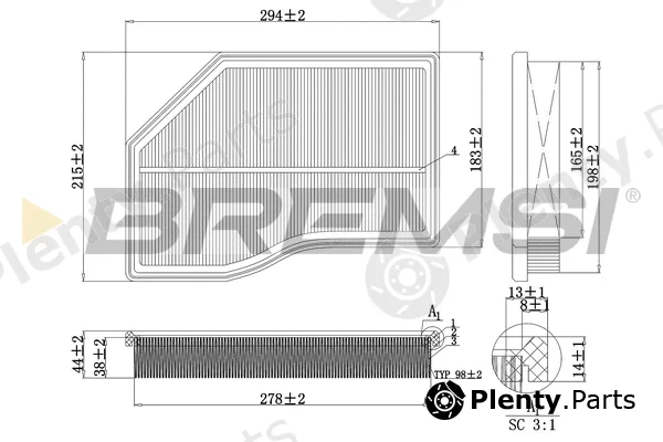Bremsi FA0118 — Air Filter