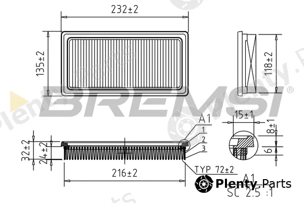 Bremsi FA0530 — Air Filter