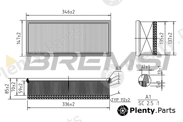 Bremsi FA0531 — Air Filter