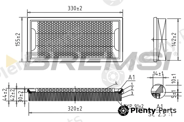 Bremsi FA2102 — Air Filter