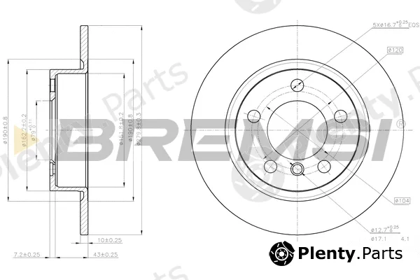 Bremsi CD8123S — Brake Disc