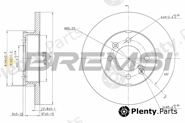 Bremsi CD6123S — Brake Disc